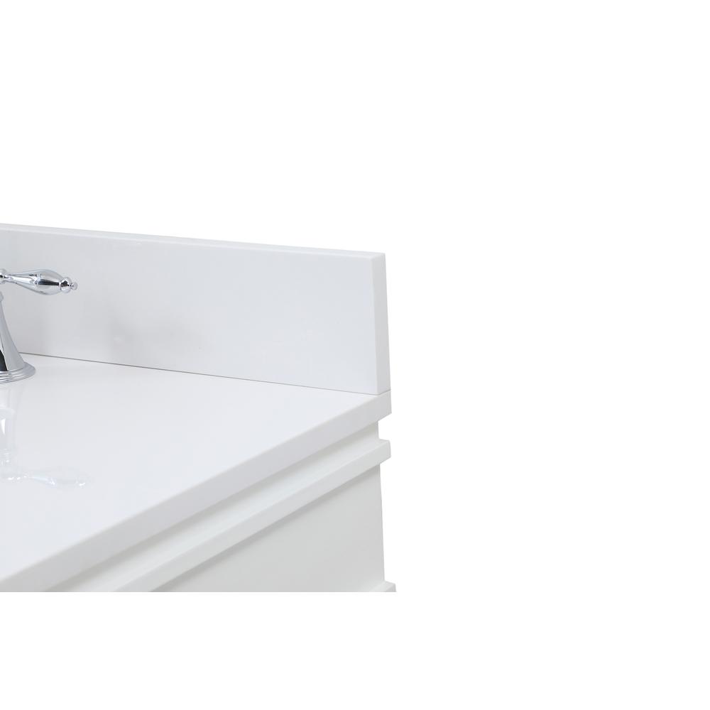 32 inch Single bathroom vanity in white with backsplash. Picture 11