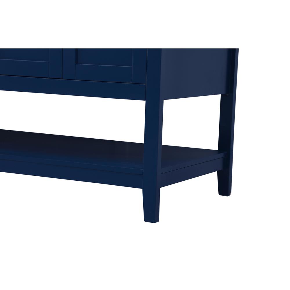 60 inch Double Bathroom Vanity in Blue. Picture 12