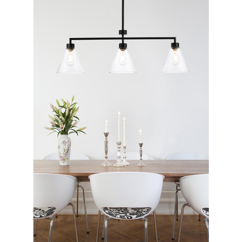 Mera 3 lights black pendant. Picture 7