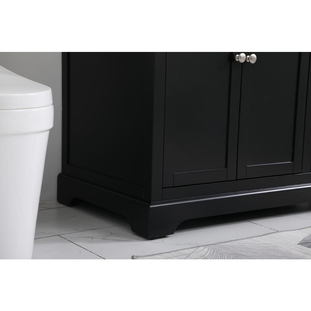 36 inch Single bathroom vanity in black with backsplash. Picture 6