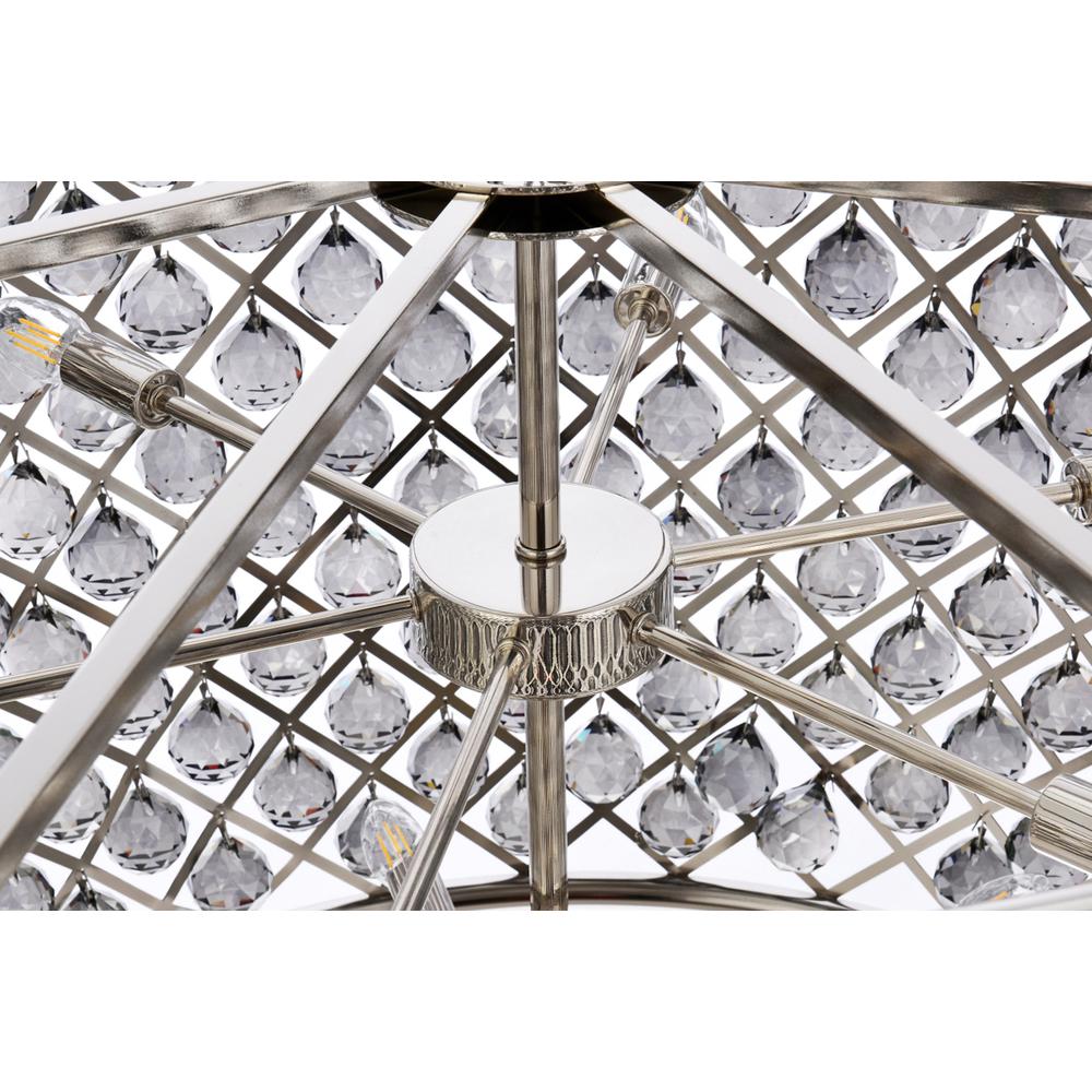 Madison 12 light polished nickel Chandelier Silver Shade. Picture 5