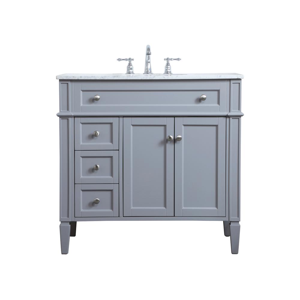 36 inch Single bathroom vanity in Grey. Picture 1