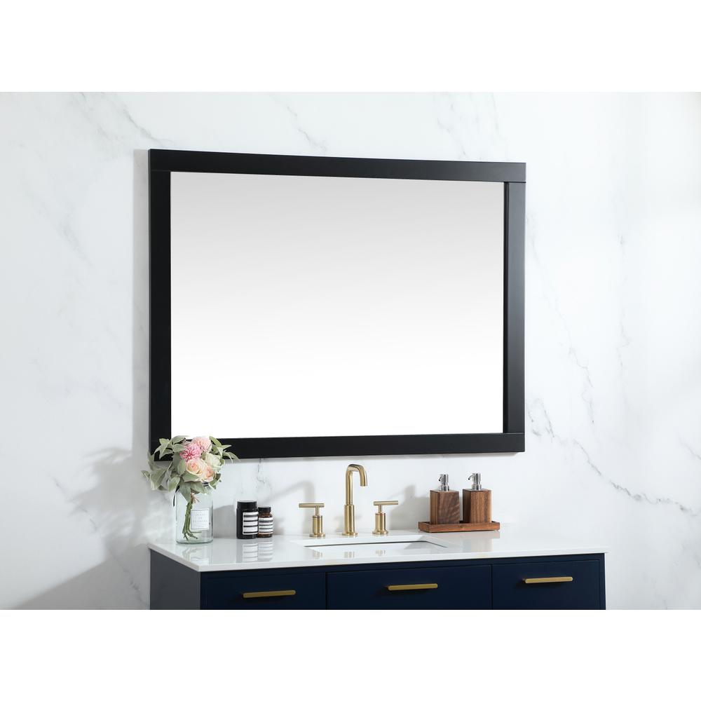 Aqua vanity mirror 48x36 inch in black. Picture 2