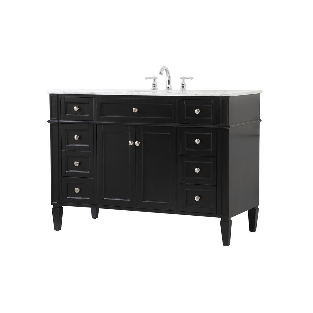 48 inch Single bathroom vanity in Black. Picture 7