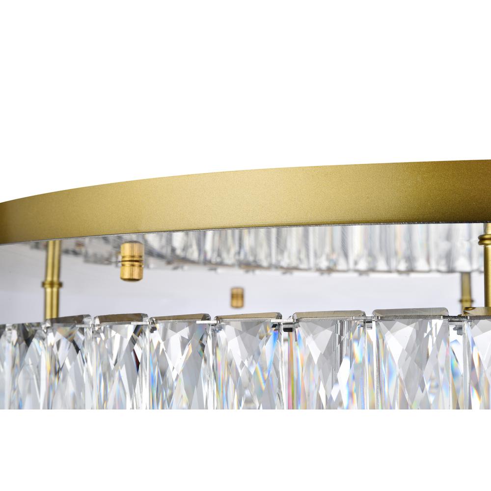 Monroe LED light gold Flush Mount Clear Royal Cut Crystal. Picture 5