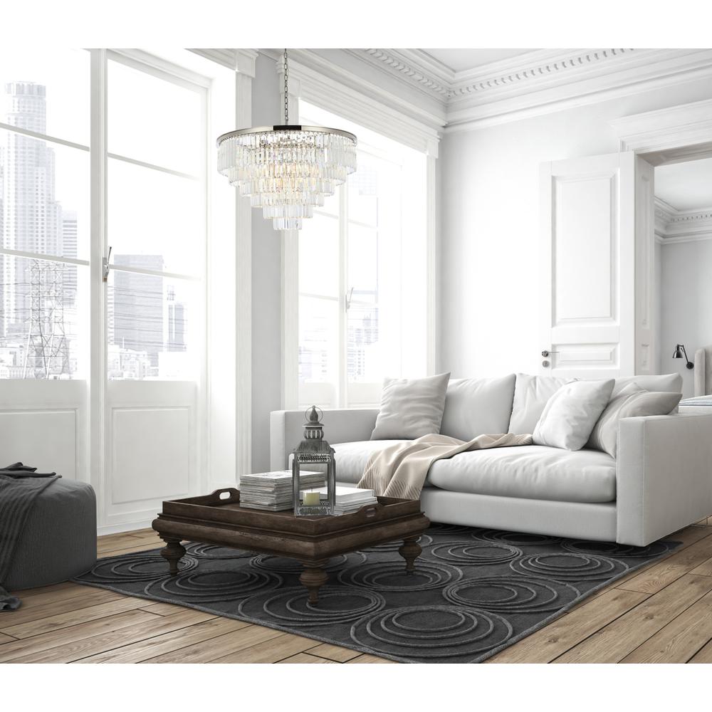 Sydney 33 light polished nickel Chandelier Clear Royal Cut Crystal. Picture 7