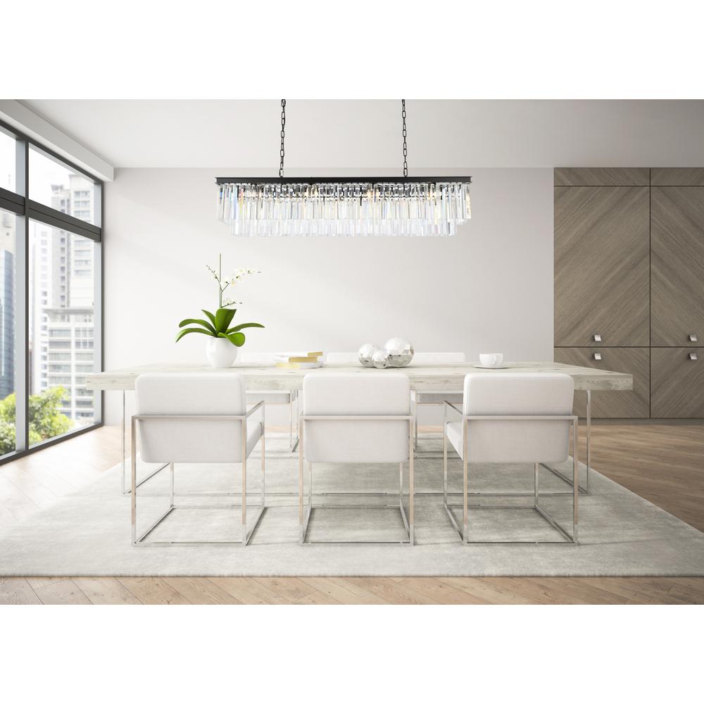 Sydney 12 light Matte Black Chandelier Clear Royal Cut Crystal. Picture 7