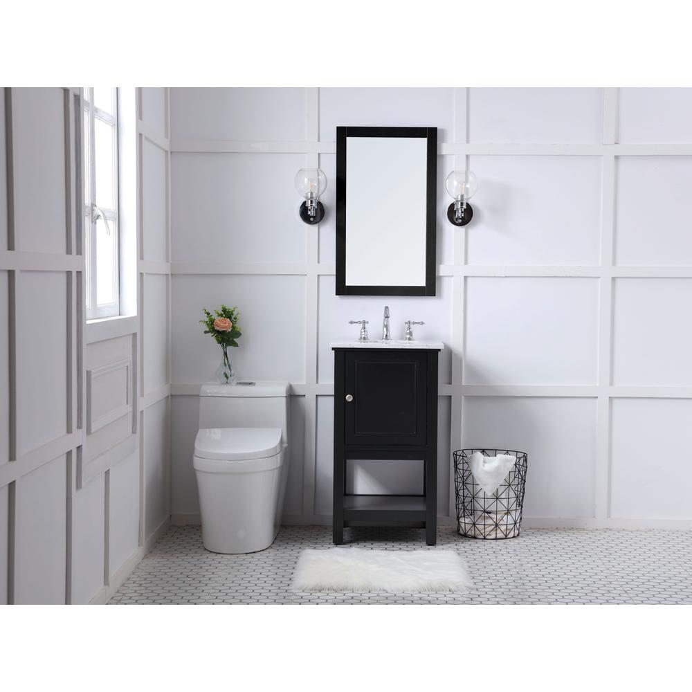 19 in. Single bathroom vanity set in Black. Picture 6