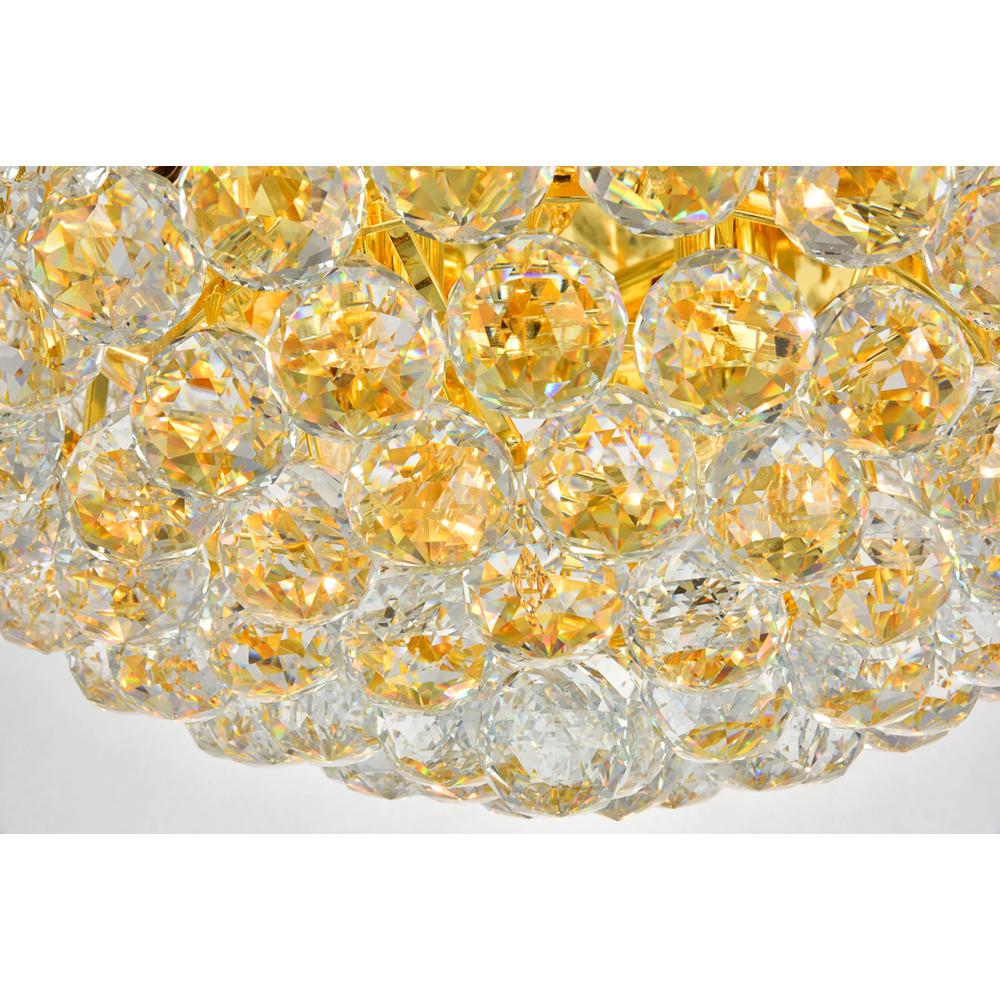 Primo 8 light Gold Flush Mount Clear Royal Cut Crystal. Picture 4