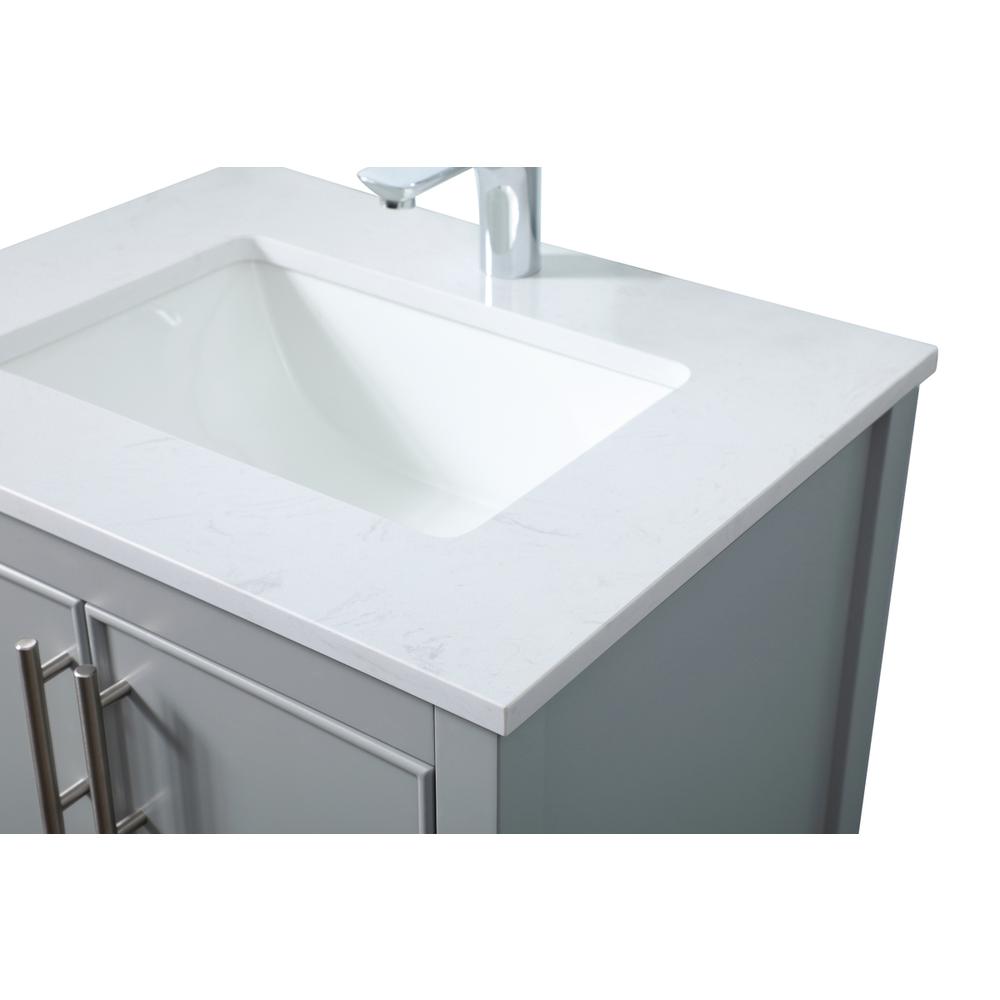 24 Inch SIngle Bathroom Vanity In Grey. Picture 11