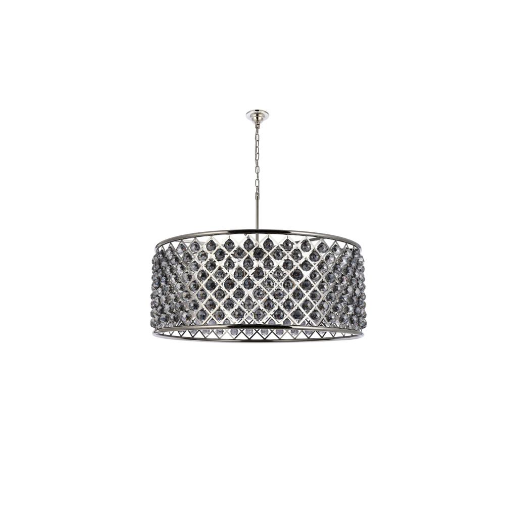 Madison 10 light polished Nickel Chandelier Silver Shade. Picture 6
