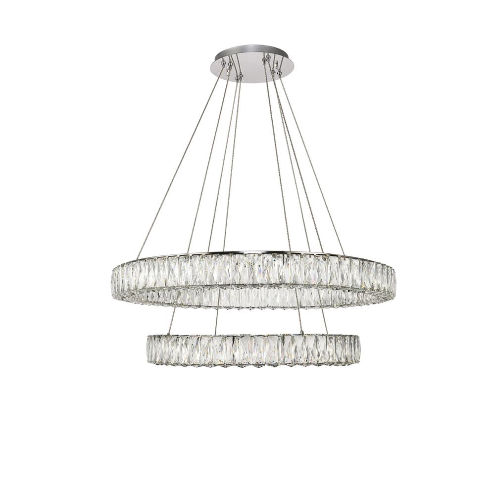 Monroe Integrated LED chip light Chrome Chandelier Clear Royal Cut Crystal. Picture 1