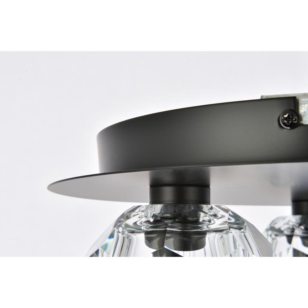 Graham 3 Light Ceiling Lamp in Black. Picture 5