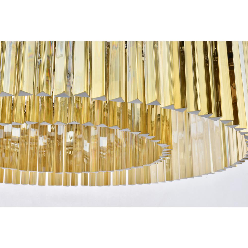 Sydney 10 light polished nickel Chandelier Golden Teak (Smoky) Royal Cut Crystal. Picture 3