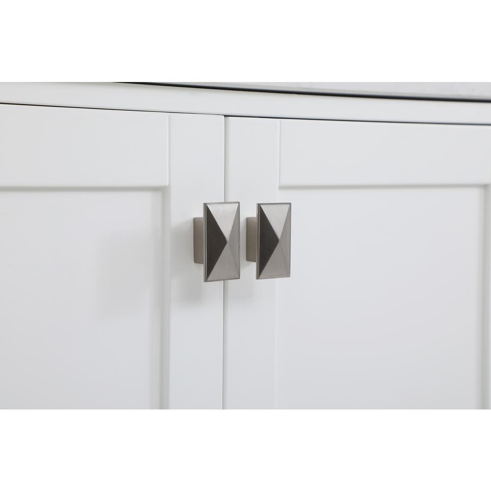 42 inch Single Bathroom Vanity in White with Backsplash. Picture 13