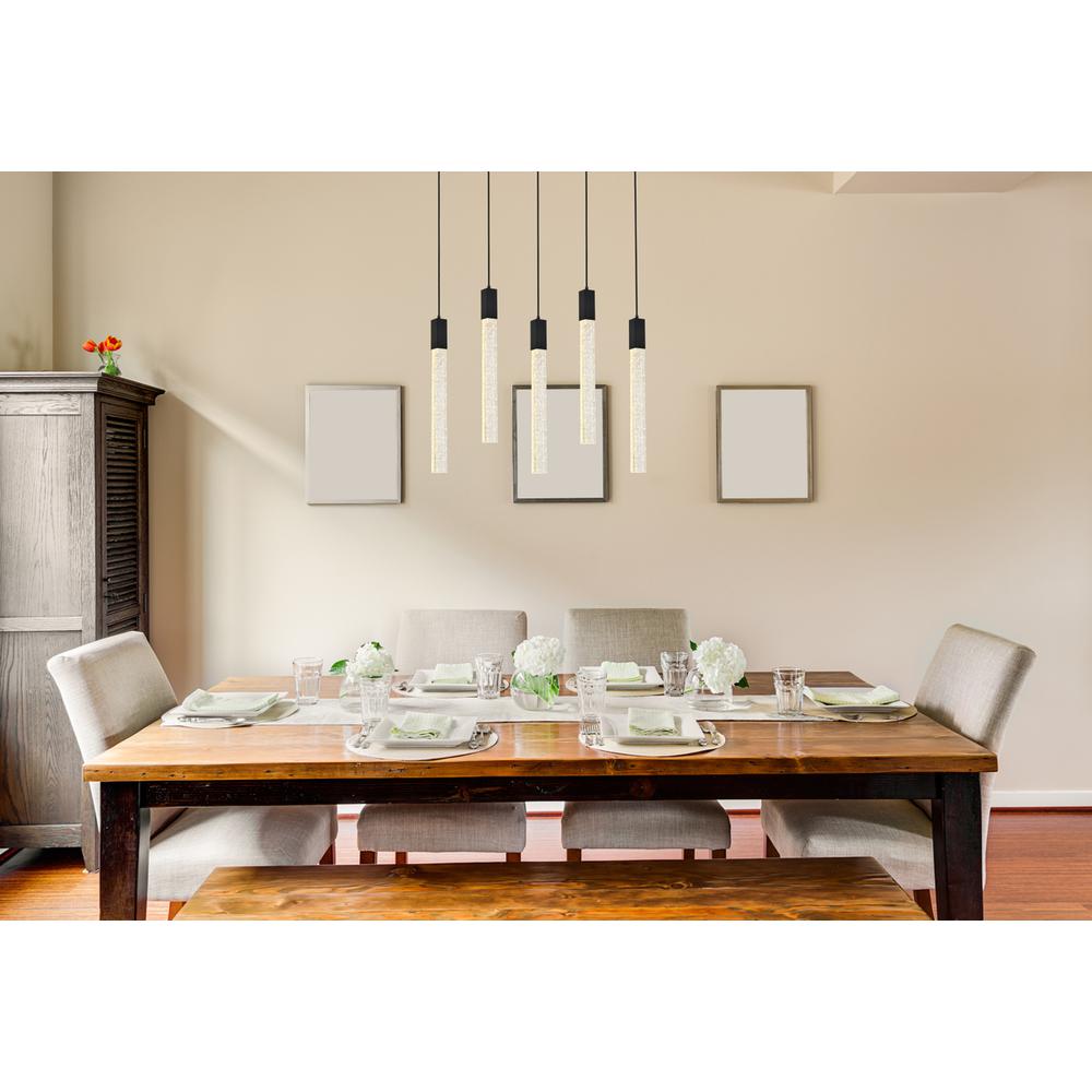 Weston 5 lights pendant in black. Picture 7