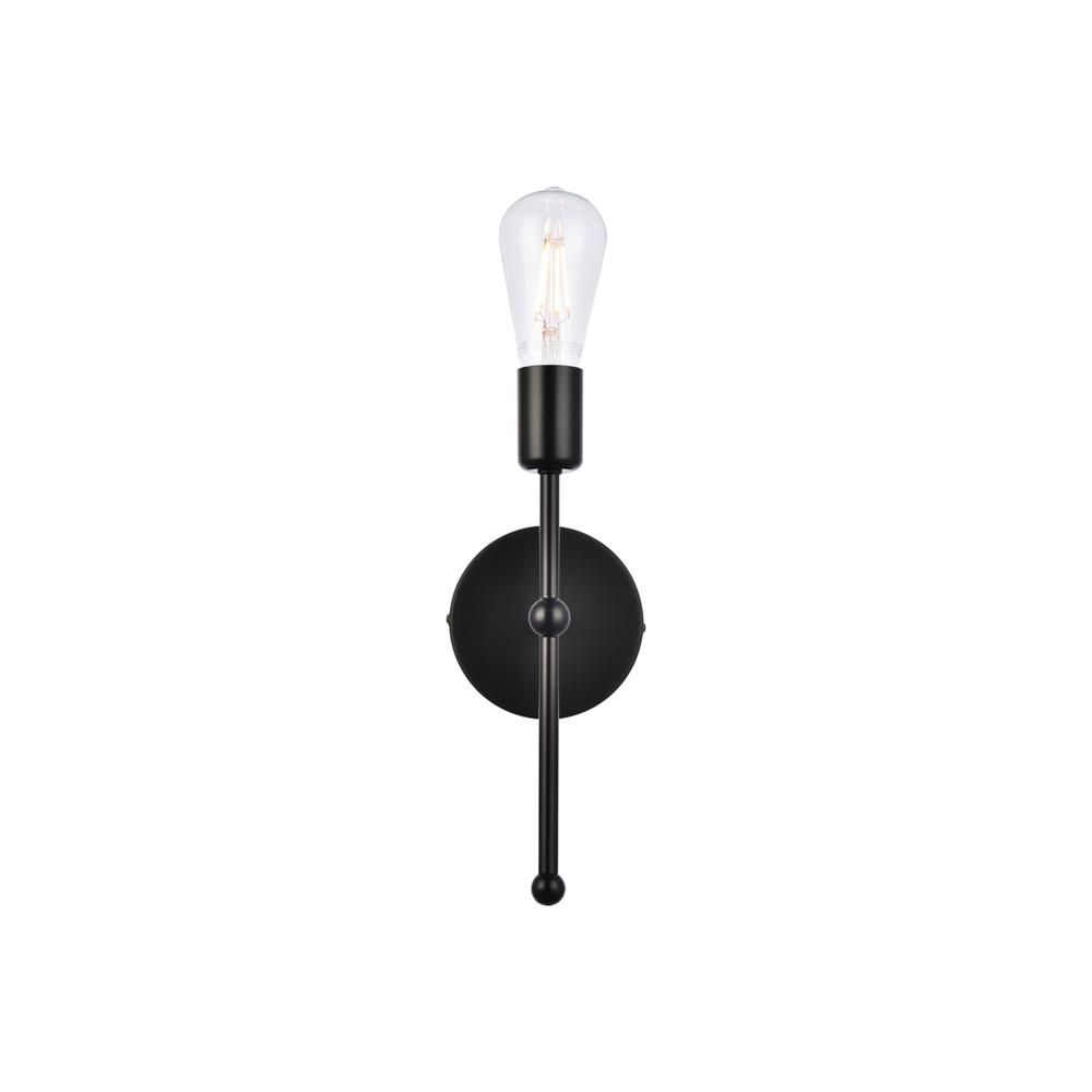 Keely 1 light black wall sconce. Picture 1