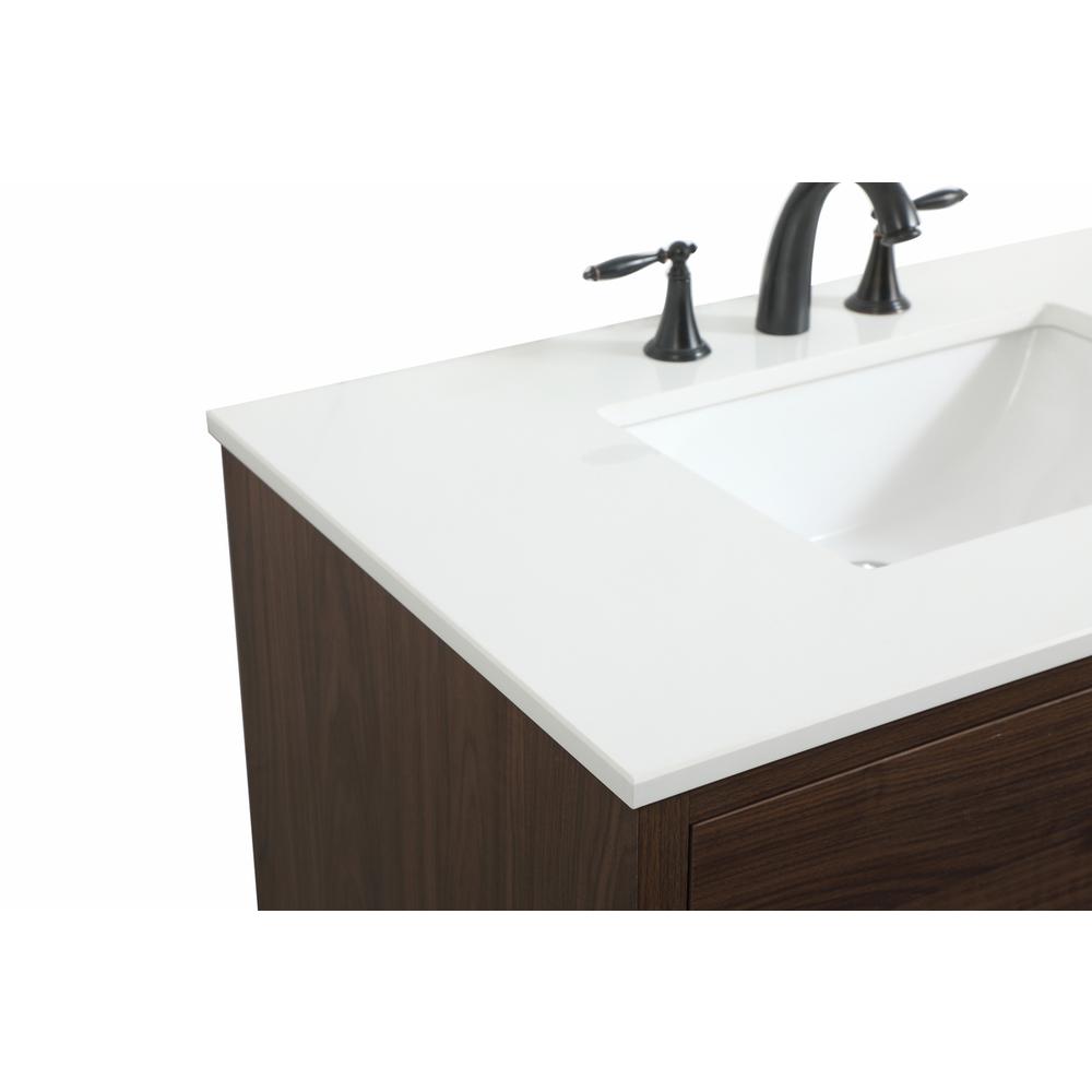 36 inch Single bathroom vanity in walnut. Picture 11