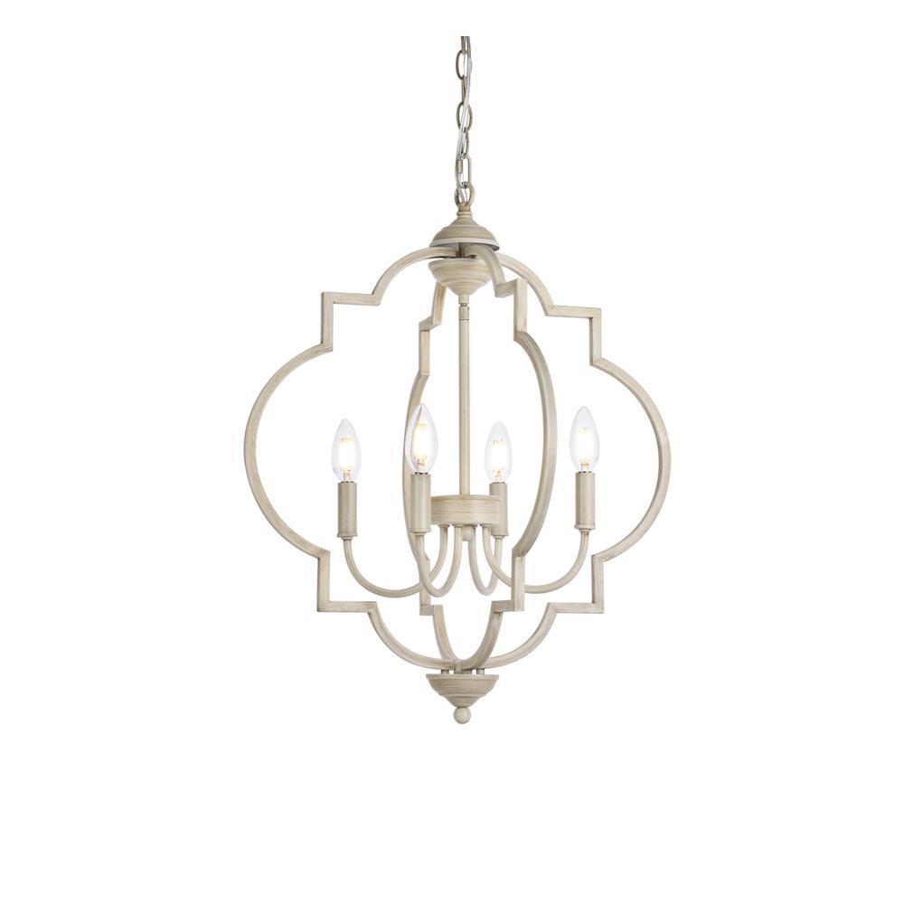Sandara 4 lights pendant in weathered dove. Picture 2