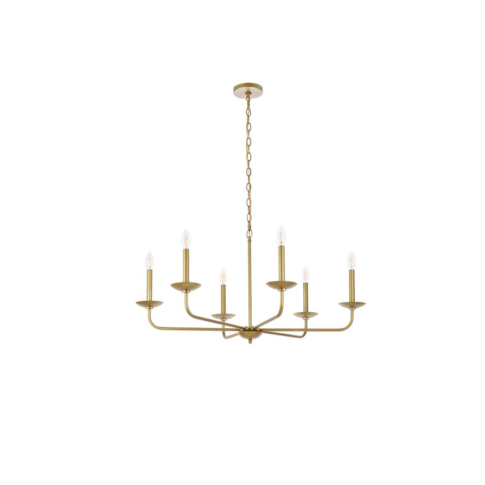 Cohen 36 inch pendant in brass. Picture 6