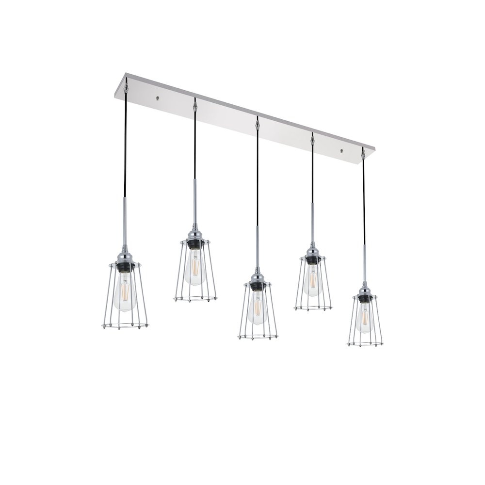 Auspice 5 Light Chrome Pendant. Picture 8