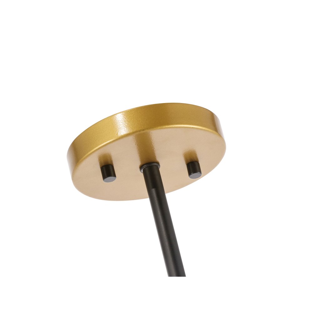 Brees 1 Light Black And Brass Pendant. Picture 9