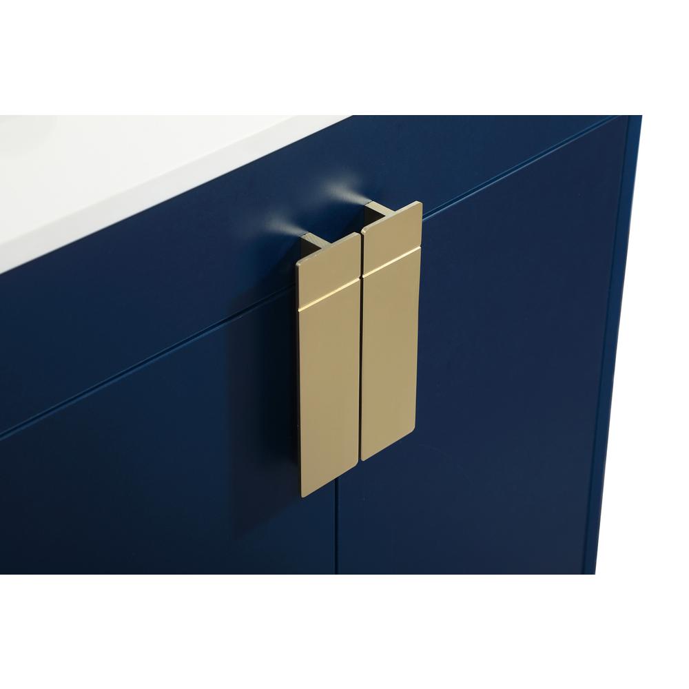 24 inch Single bathroom vanity in blue. Picture 12