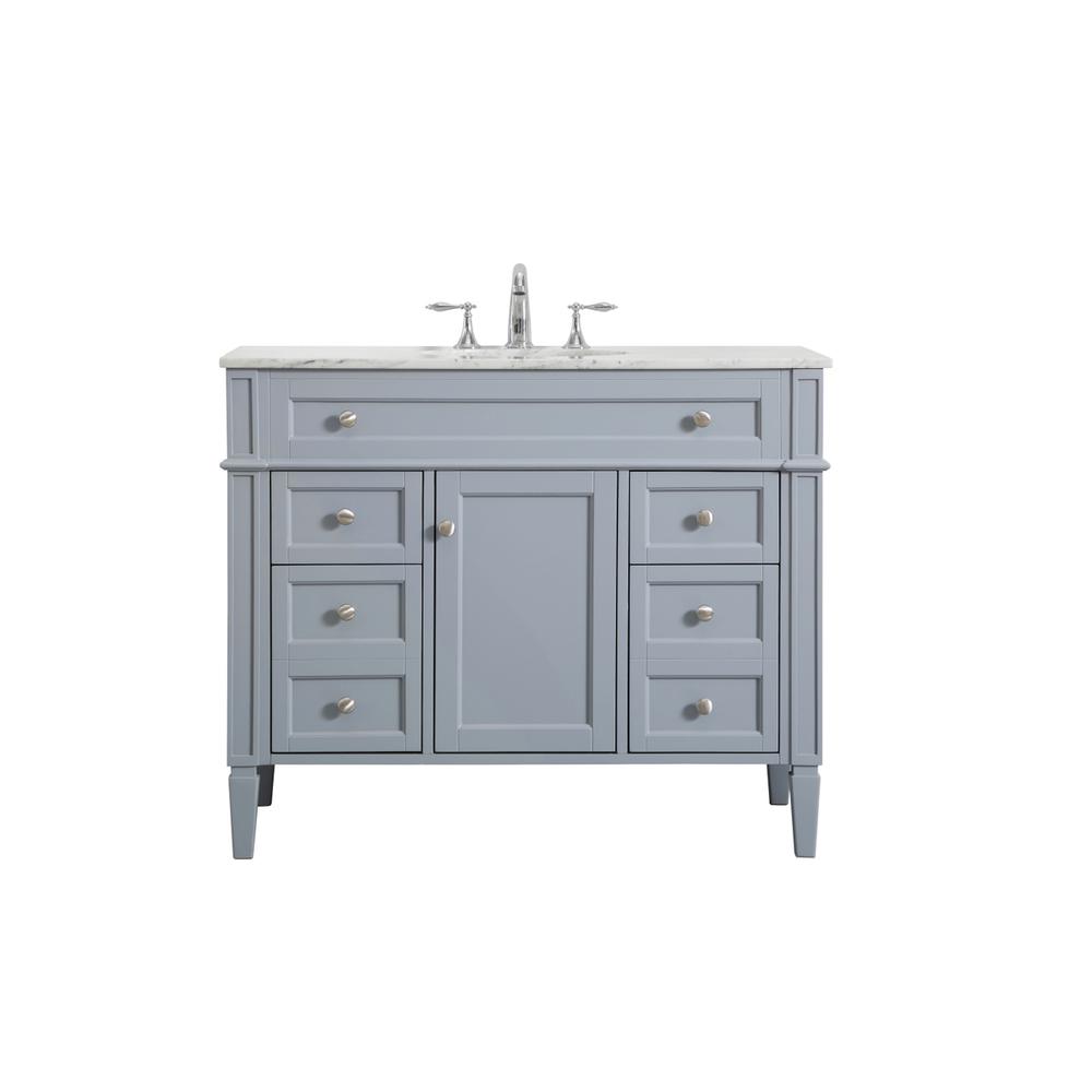 42 inch Single bathroom vanity in grey. Picture 1