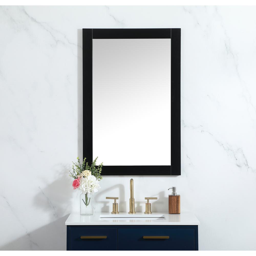 Aqua vanity mirror 24x36 inch in black. Picture 9