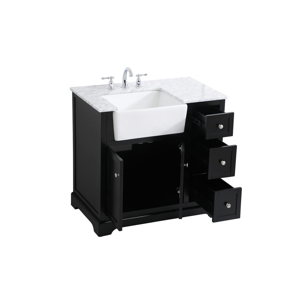 36 inch Single bathroom vanity in black. Picture 9