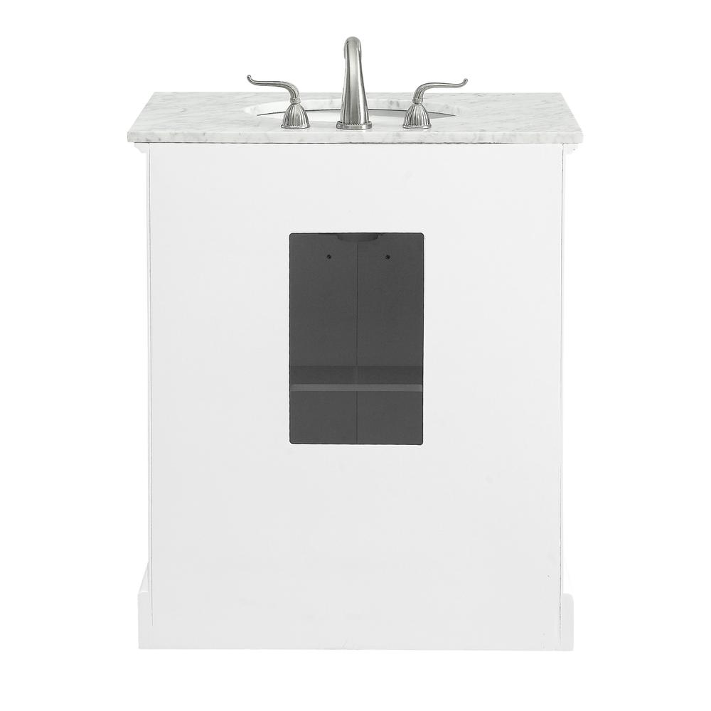 30 In. Single Bathroom Vanity Set In White. Picture 8