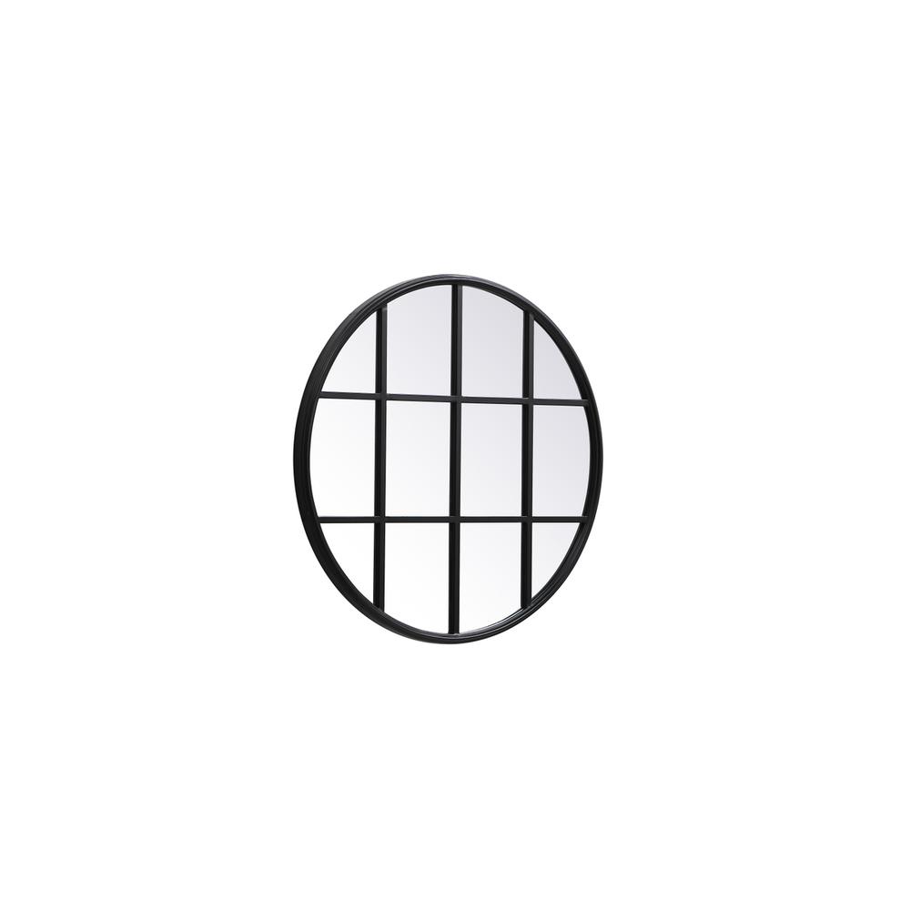 Metal windowpane mirror 28 inch x 28 inch in Black. Picture 5