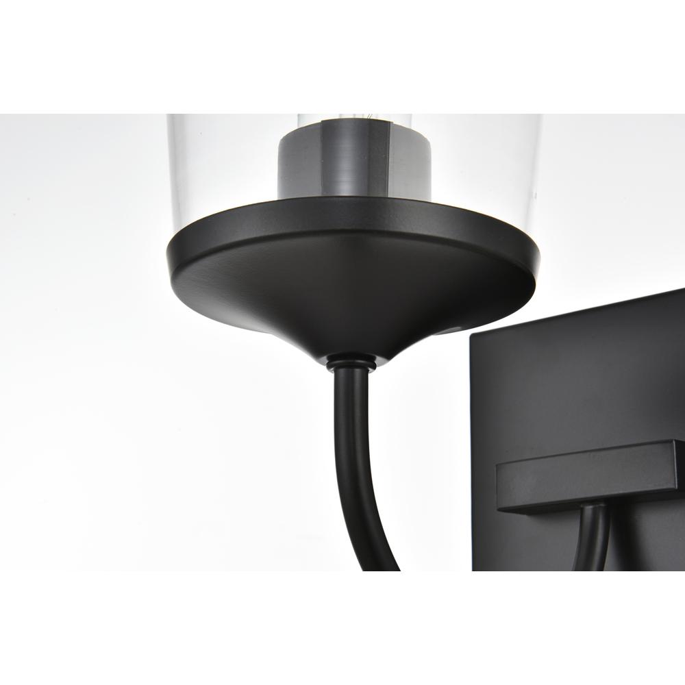 Avani 1 light Black and Clear Bath Sconce. Picture 5