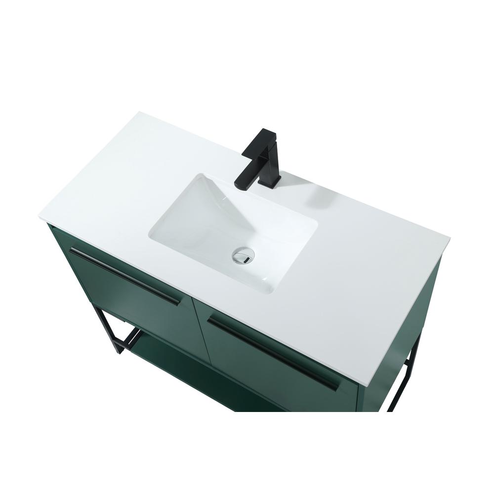 40 inch Single bathroom vanity in green. Picture 10