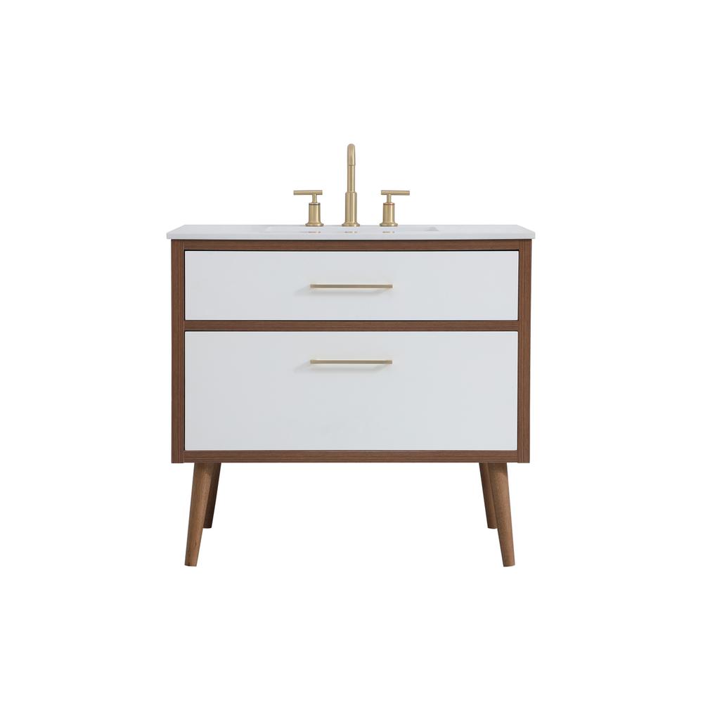 36 inch bathroom vanity in White. Picture 1