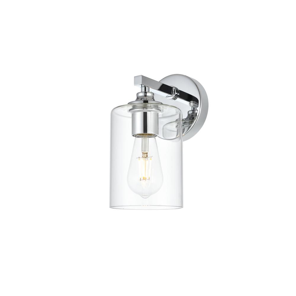 Mayson 1 light Chrome and Clear Bath Sconce. Picture 2