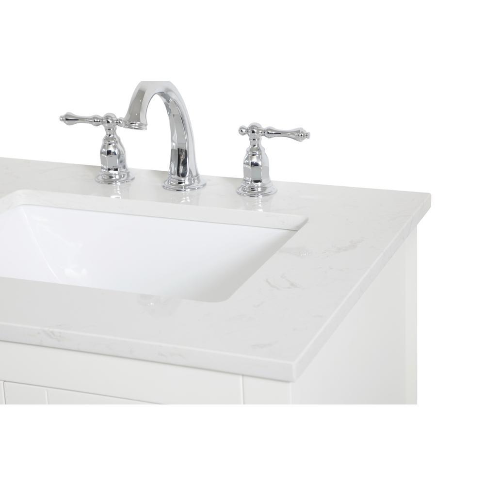 24 inch Single Bathroom Vanity in White. Picture 9