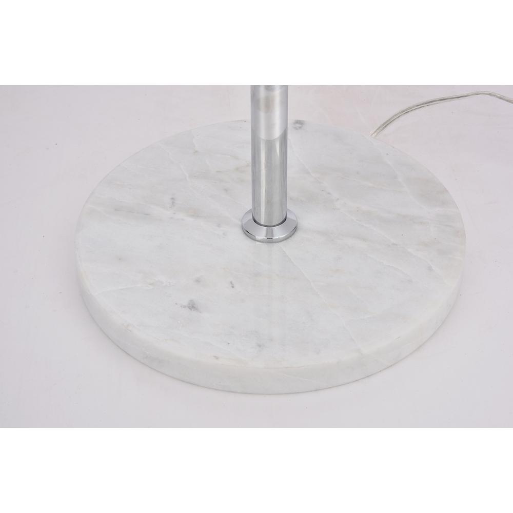 Eclipse 1 Light Chrome Floor Lamp With Frosted White Glass. Picture 5