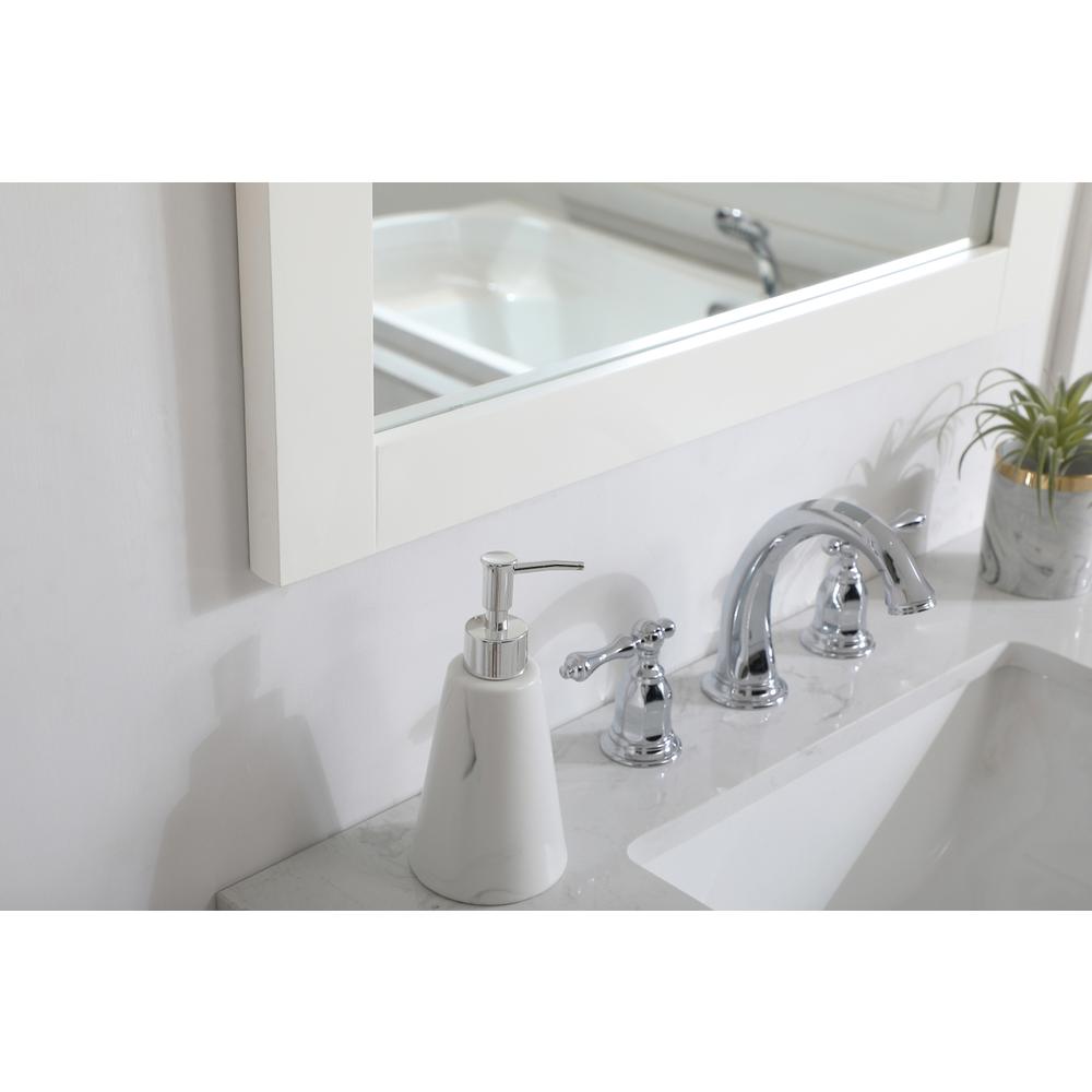 Aqua rectangle vanity mirror 27 inch in White. Picture 5
