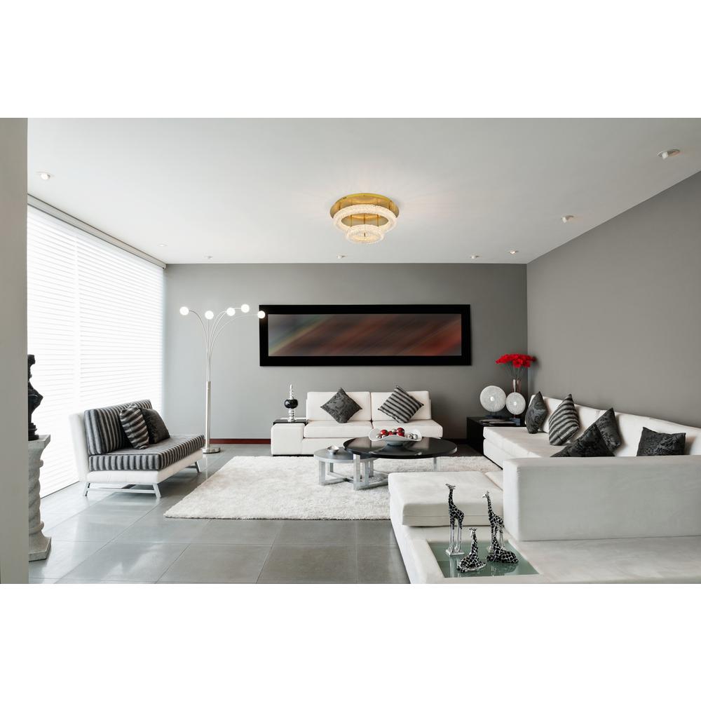 Bowen 22 inch Adjustable LED Flush Mount in Satin Gold. Picture 8