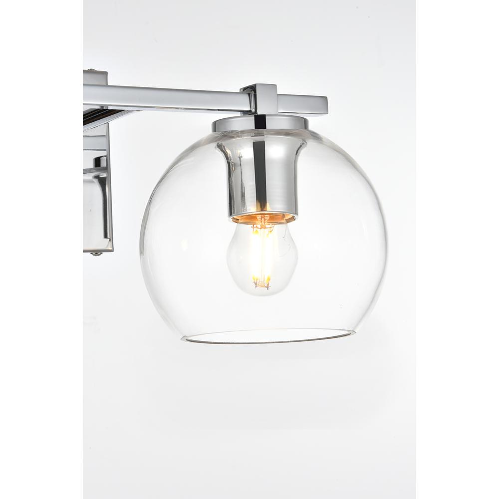Juelz 2 light Chrome and Clear Bath Sconce. Picture 4