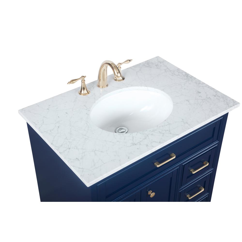 32 inch Single bathroom vanity in Blue. Picture 10
