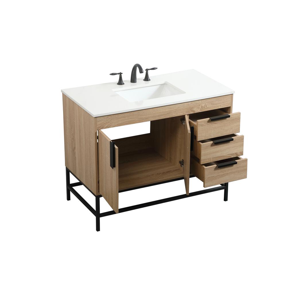 42 inch Single bathroom vanity in mango wood. Picture 9