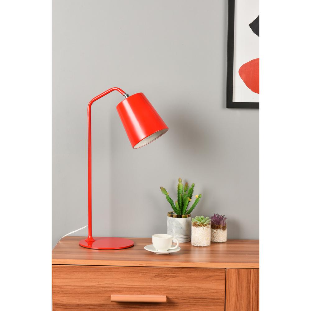 Leroy 1 light red table lamp. Picture 7