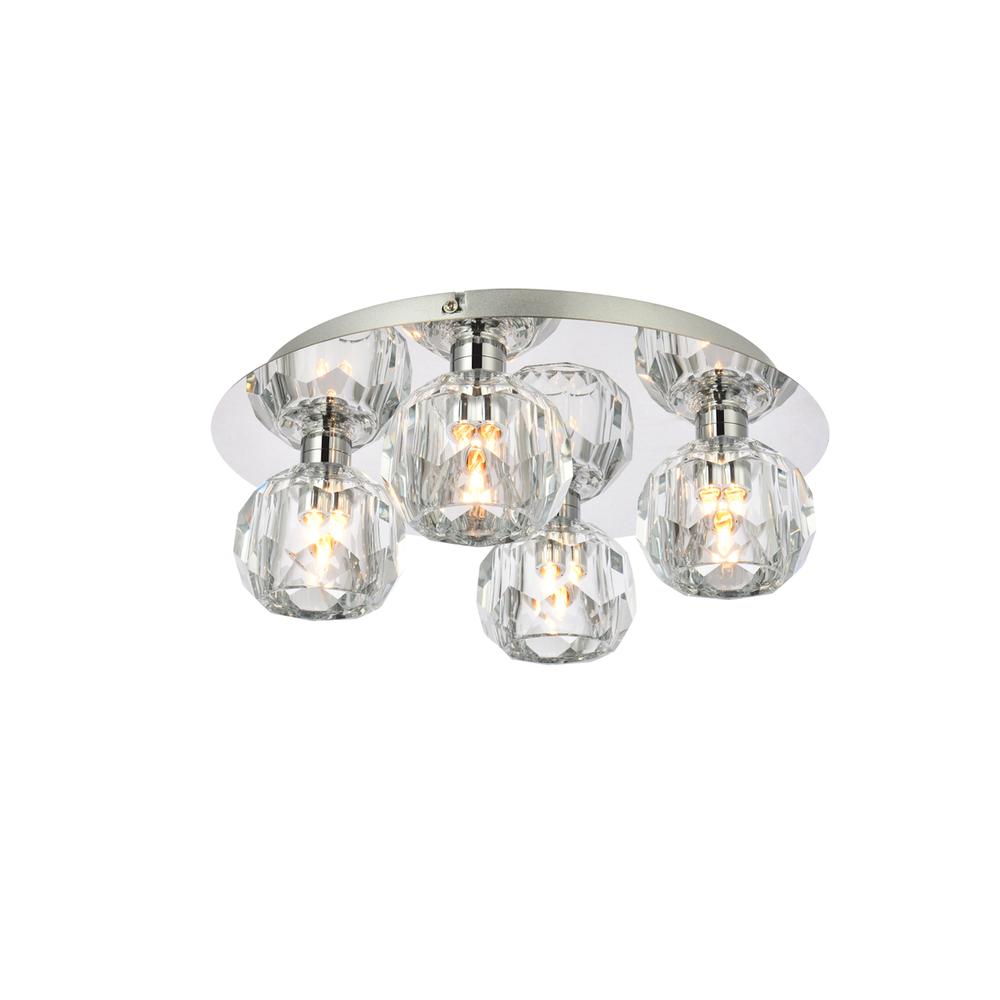 Graham 4 Light Ceiling Lamp in Chrome. Picture 1