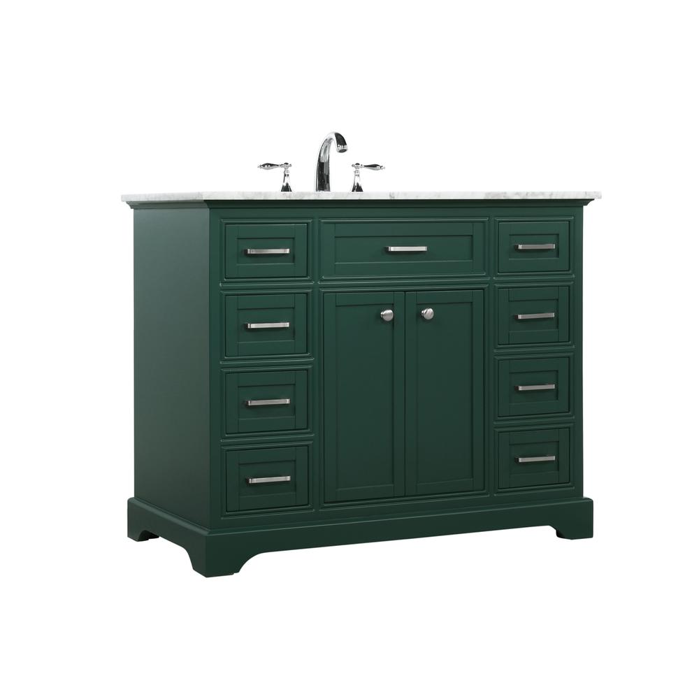 42 inch Single bathroom vanity in green. Picture 7