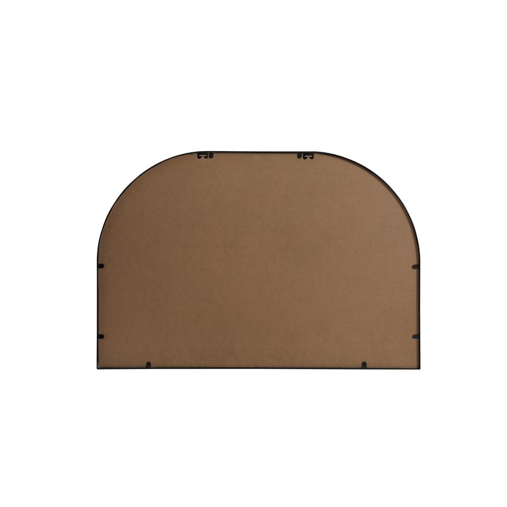 Metal Frame Arch Mirror 36x24 Inch in Black. Picture 8