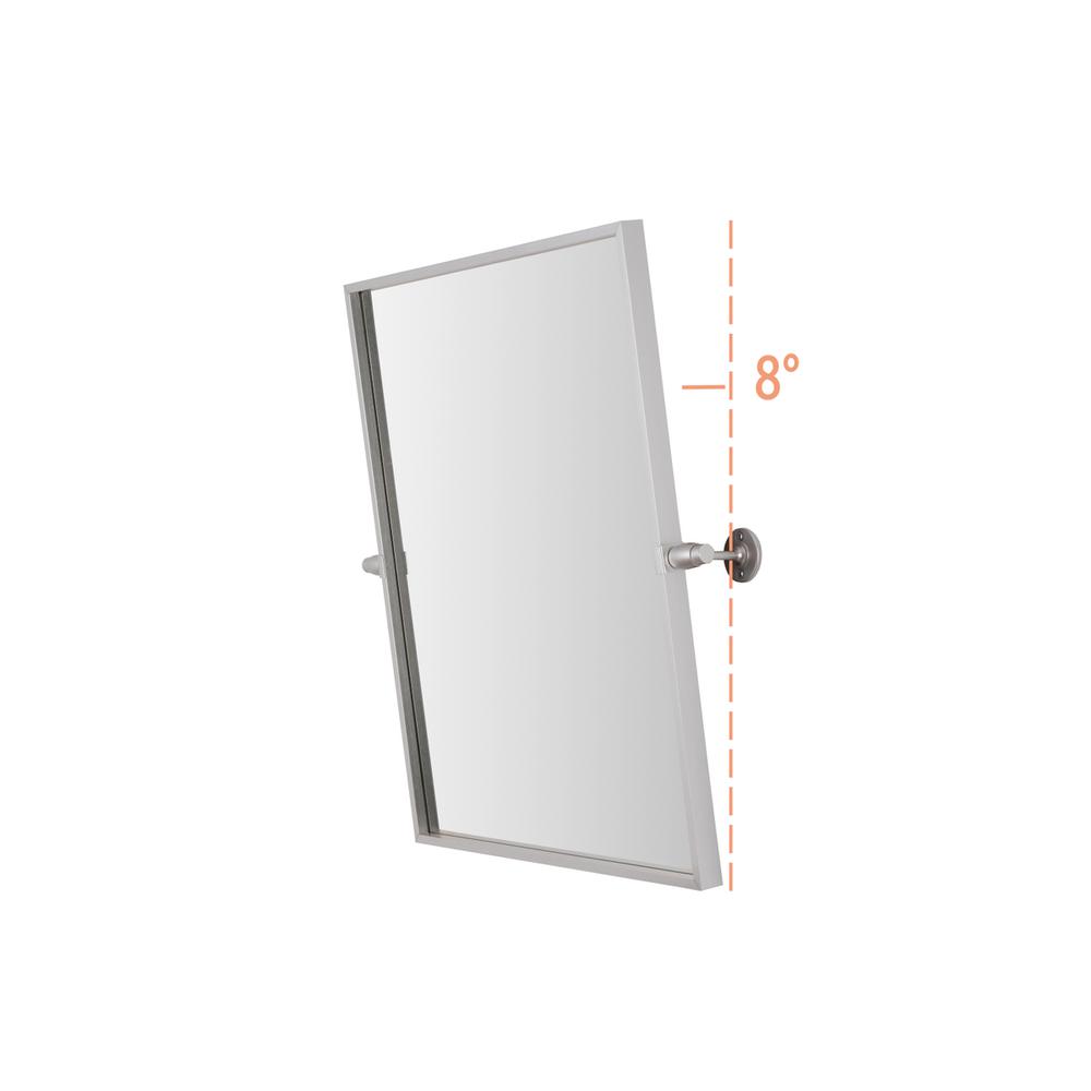 Rectangle Pivot Mirror 24X20 Inch In Silver. Picture 6