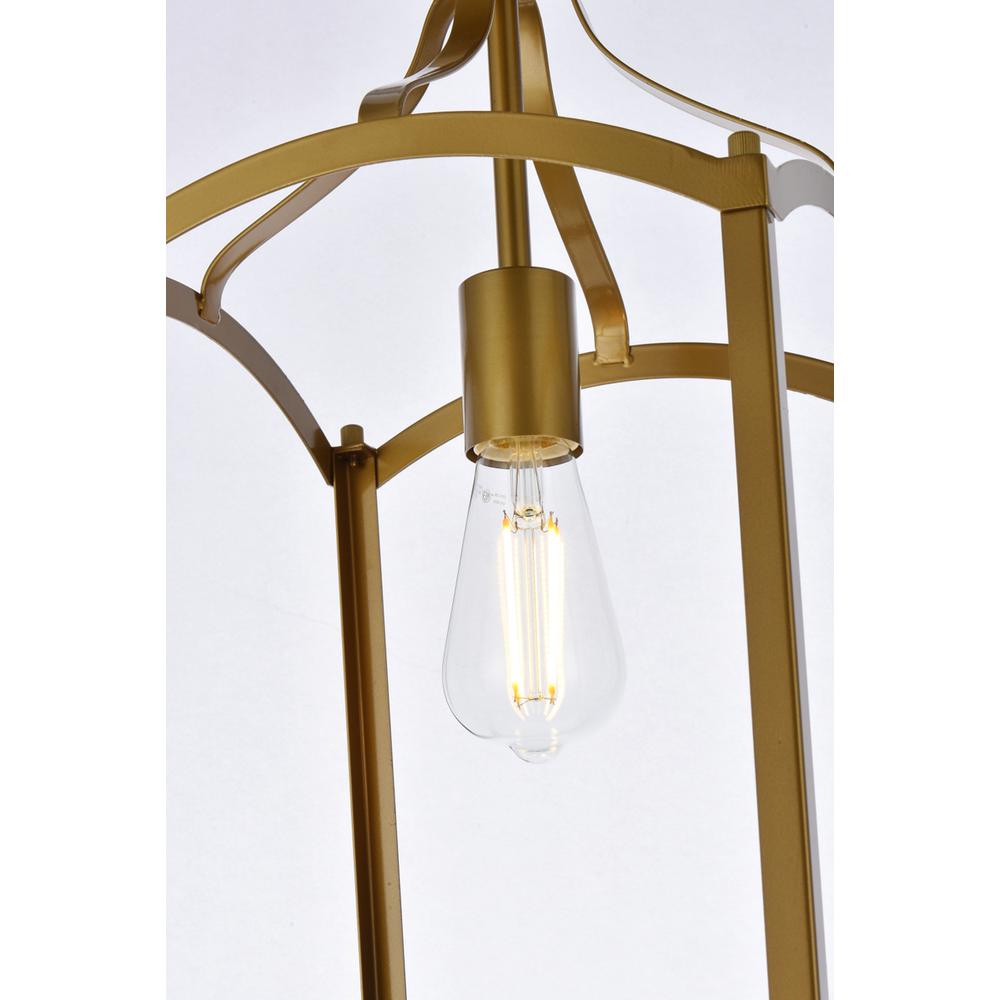 Janet 1 light flush mount in brass. Picture 3