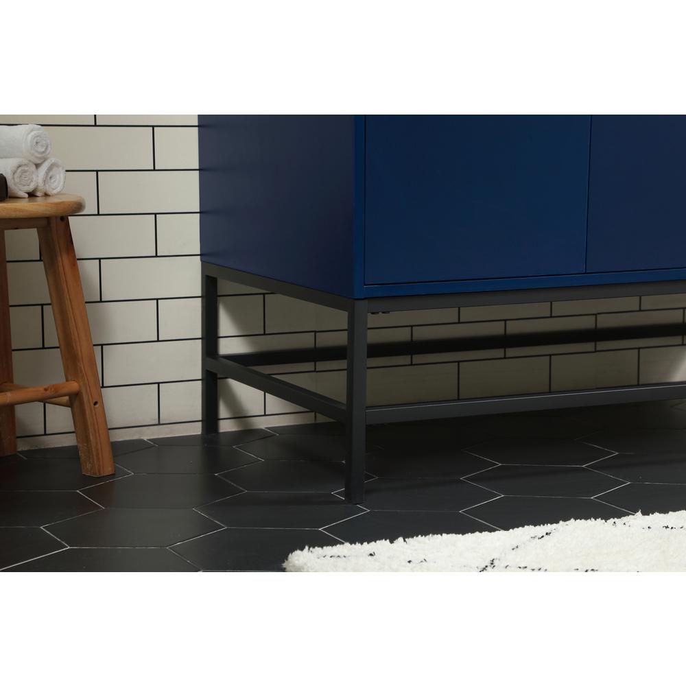 42 inch Single bathroom vanity in blue. Picture 6